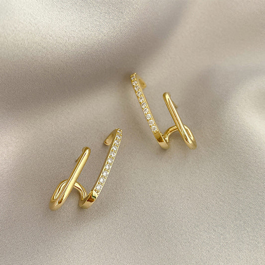 Infinionly New Design Irregular U-shaped Earrings