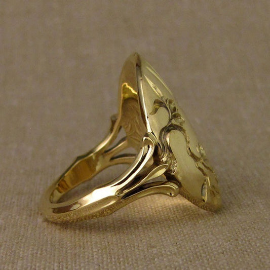 Infinionly Hummingbird Flower Ring