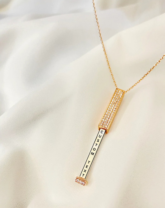 Personalized Message Bar Necklace