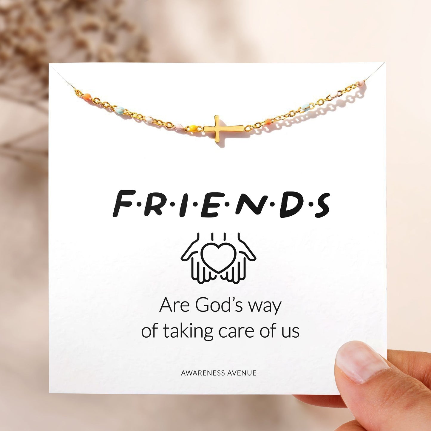 Infinionly Friends Take Care of Us | Cross Bracelet