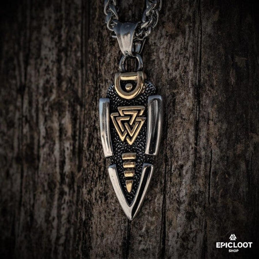 ODIN'S SPEARHEAD PENDANT NECKLACE-FREE SHIPPING TODAY