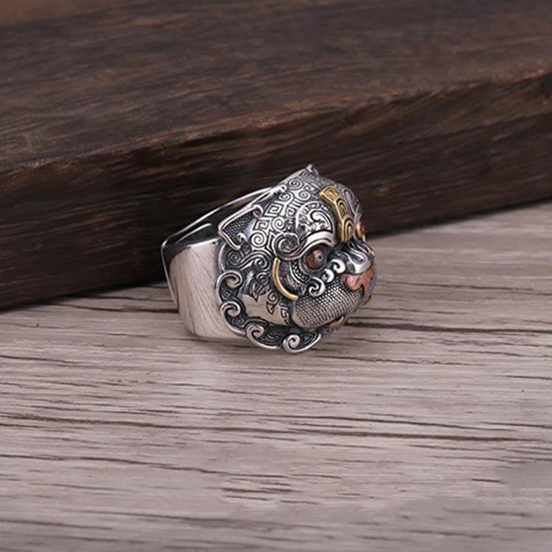 Infinionly S925 Silver the Mythological Creature Taotie Ring