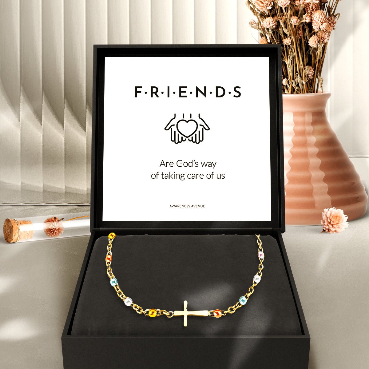 Infinionly Friends Take Care of Us | Cross Bracelet