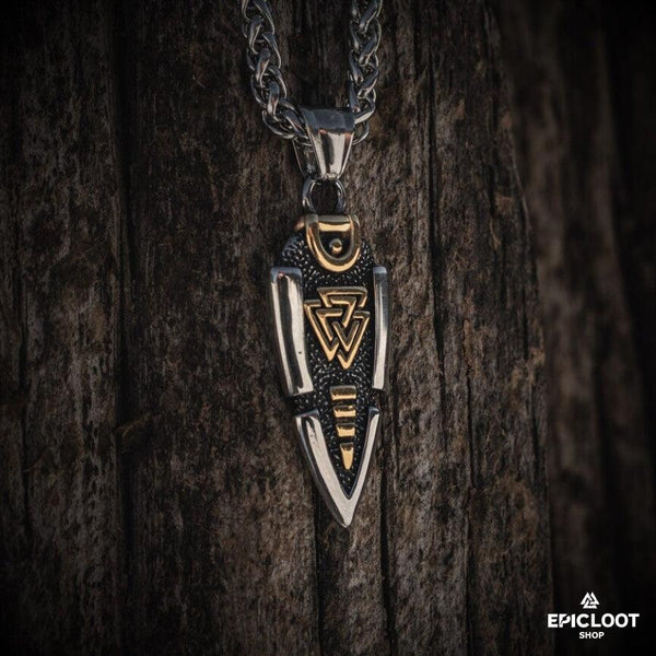 ODIN'S SPEARHEAD PENDANT NECKLACE-FREE SHIPPING TODAY