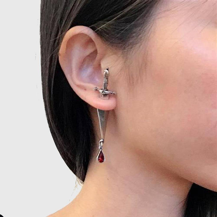 Blood Sworn Dagger Stud Earrings