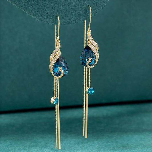 Infinionly Blue Crystal Earrings