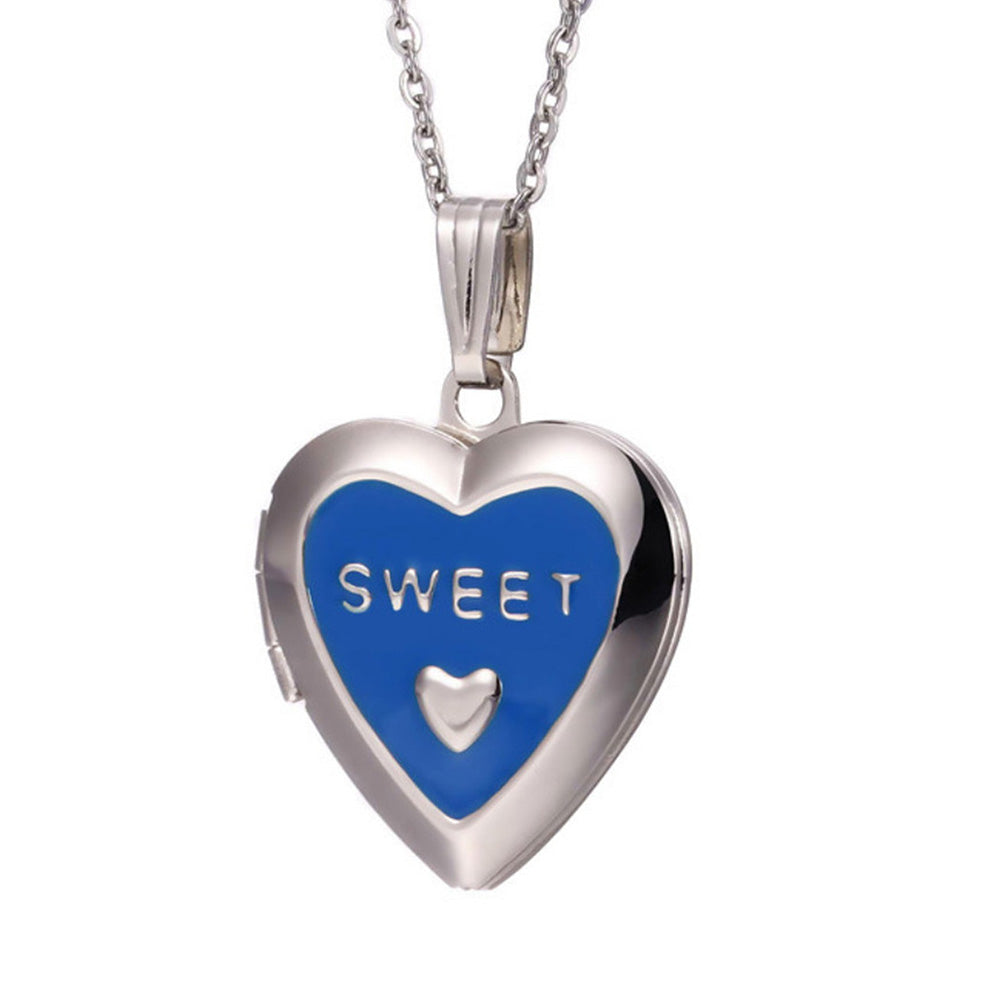 Infinionly Sweet Heart Photo Locket Necklace