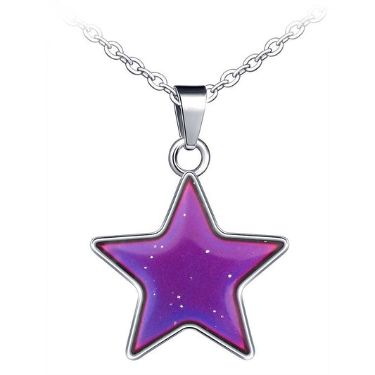 Infinionly Color Changing Temperature Star Necklace