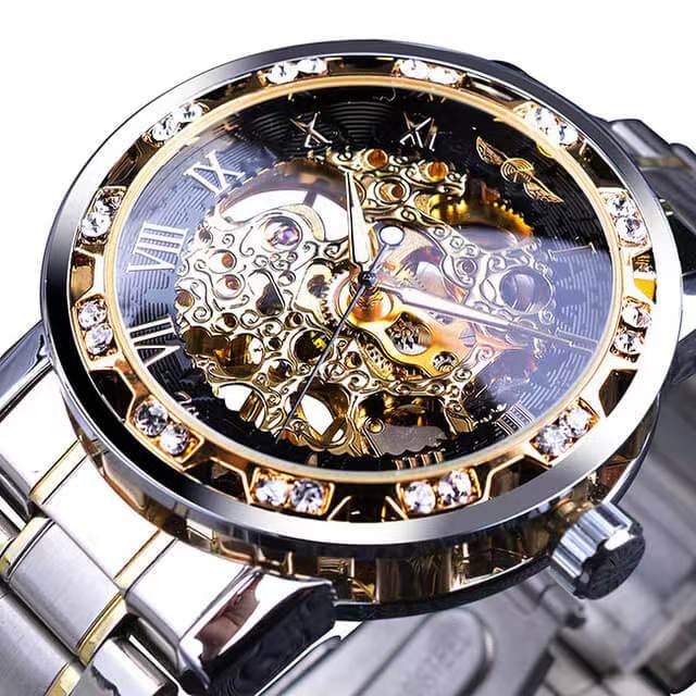 Stylish Classic Skeleton Mechanical Watch