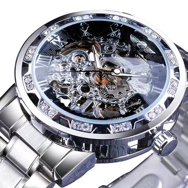 Stylish Classic Skeleton Mechanical Watch