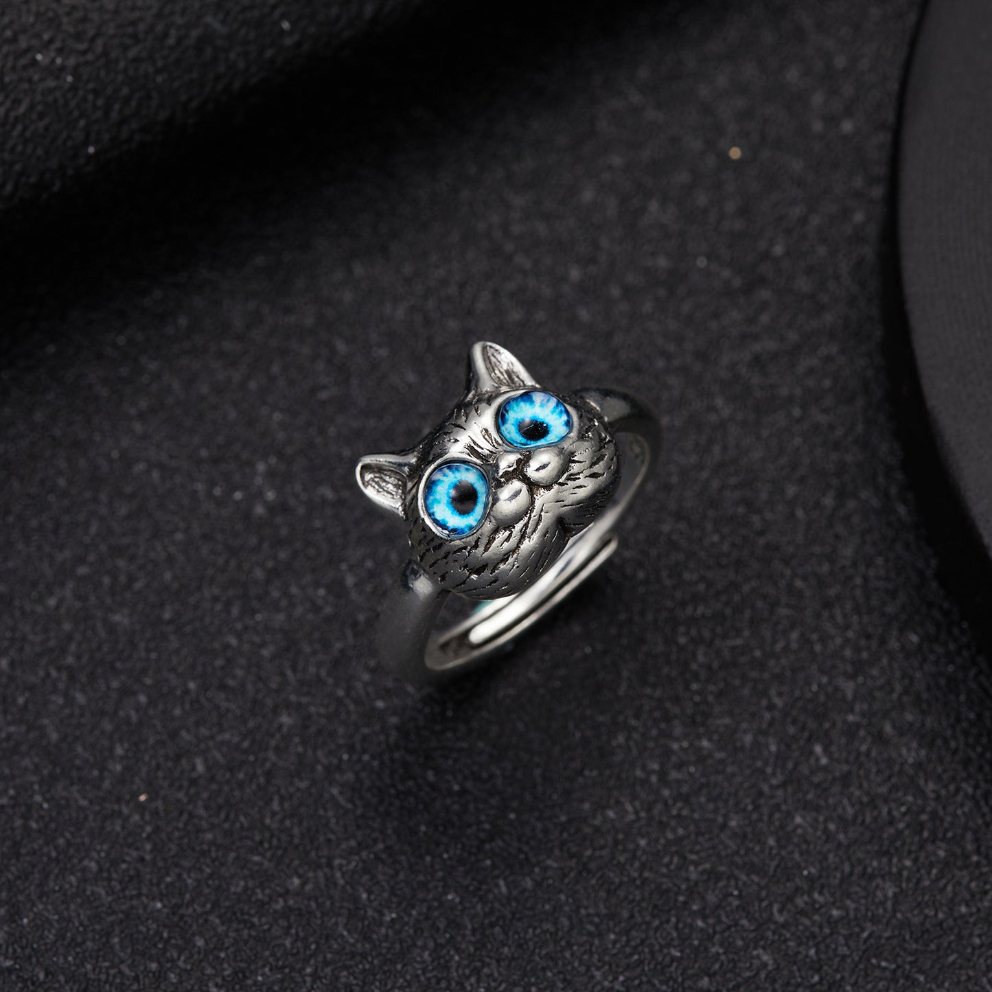 Infinionly Vintage Cute Stereoscopic Owl Opening Ring