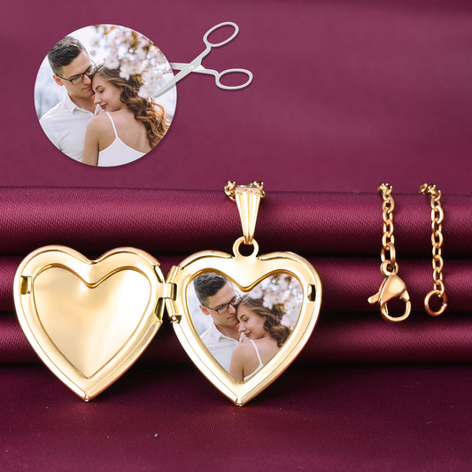 Infinionly Arrow Piercing The Heart Photo Locket Necklace