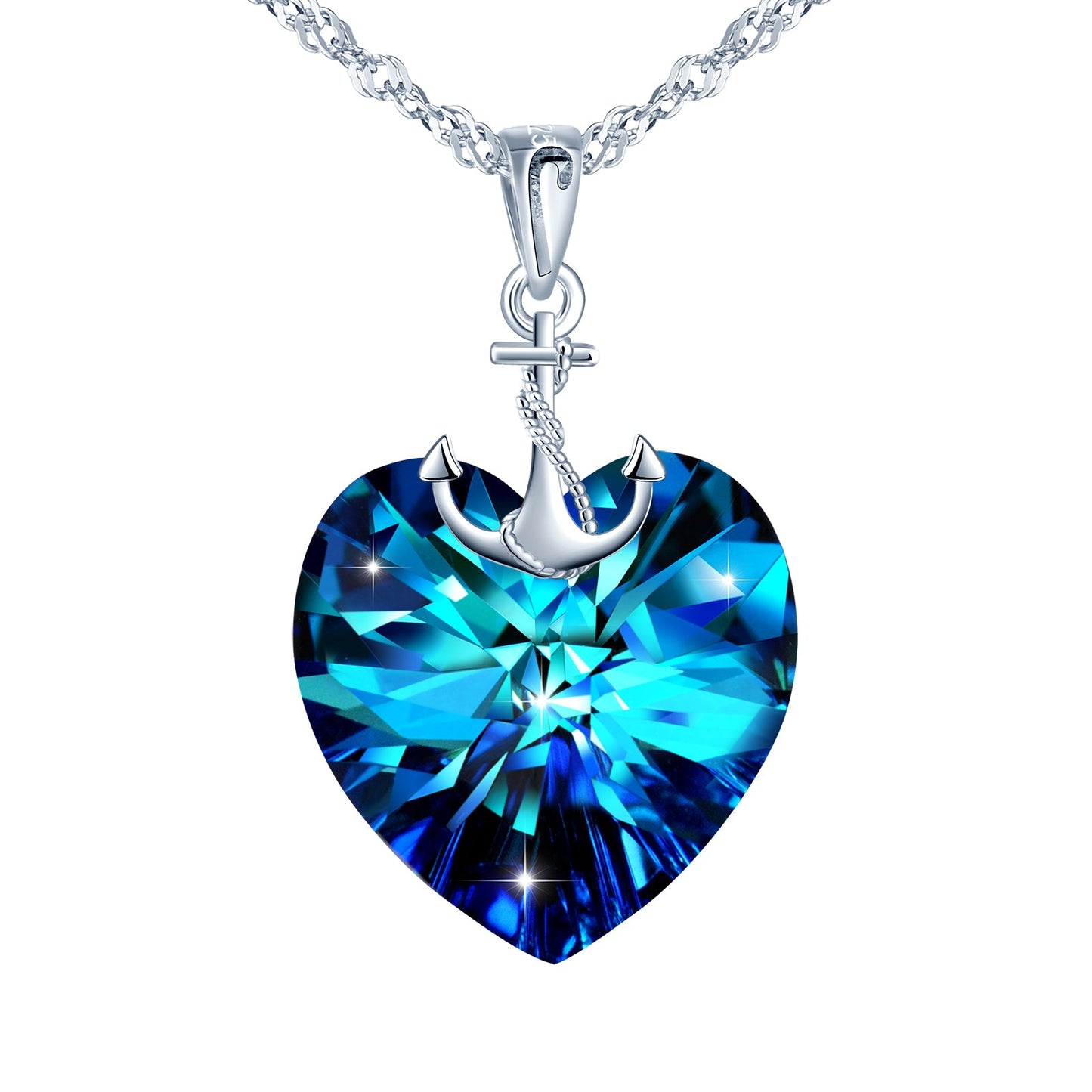 Heart Crystal with Anchor Necklace(Free Shipping For Today)