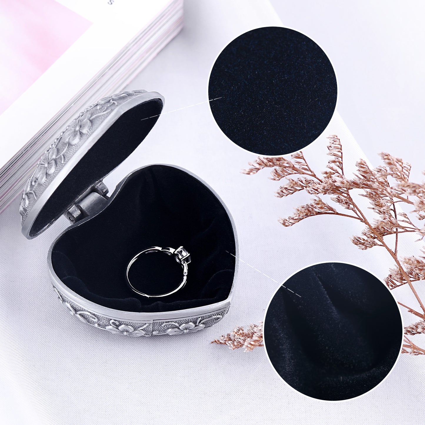 Infinionly European Style Small True Love Rose Jewelry Box