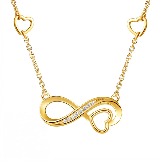 Infinity & Heart CZ Necklace