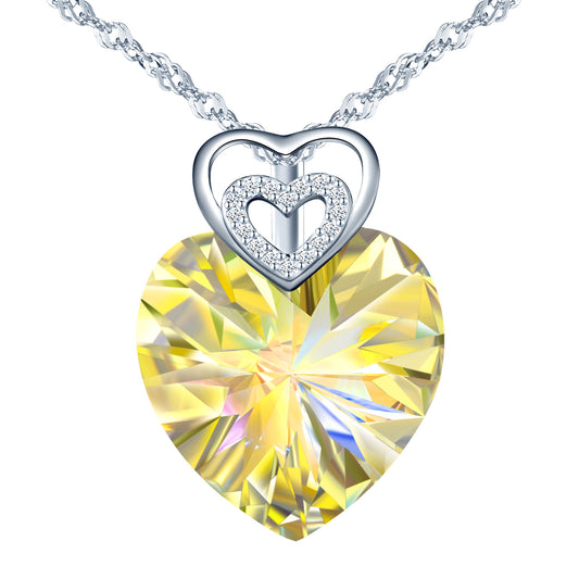Heart Crystal Zircon Necklace