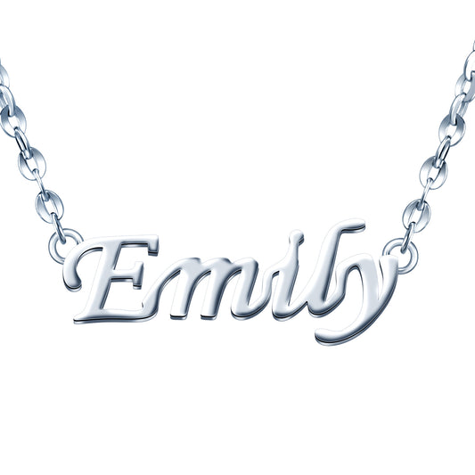 Infinionly Sterling Silver “Emily” Style Name Necklace