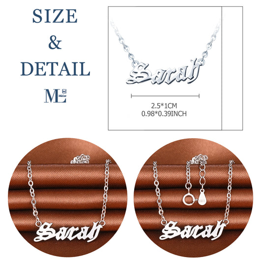 Infinionly Sterling Silver Customized Initial Name Necklace