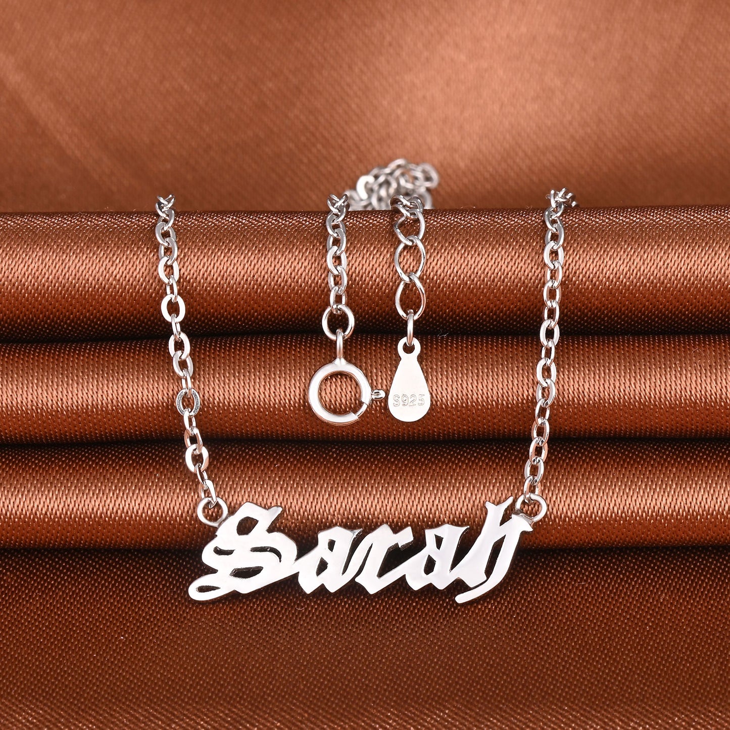Infinionly Sterling Silver Customized Initial Name Necklace