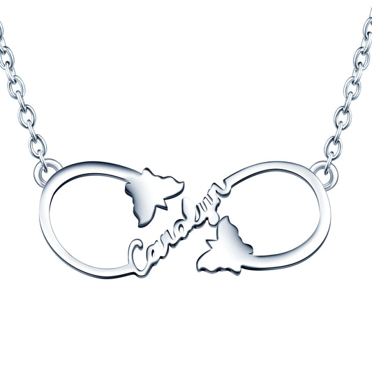 Infinionly Sterling Silver Classical Style With Little Two Butterflies Personalized Name Necklace