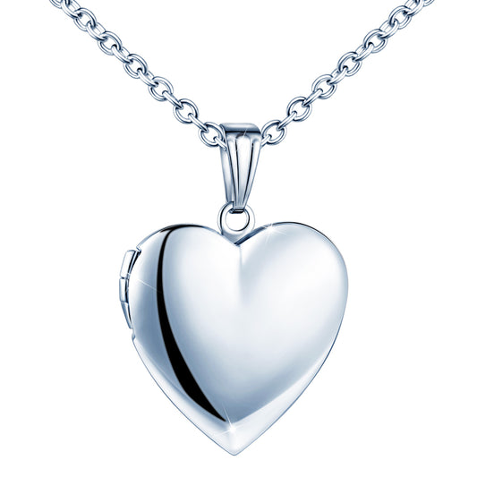 Infinionly Heart Photo Locket Necklaces