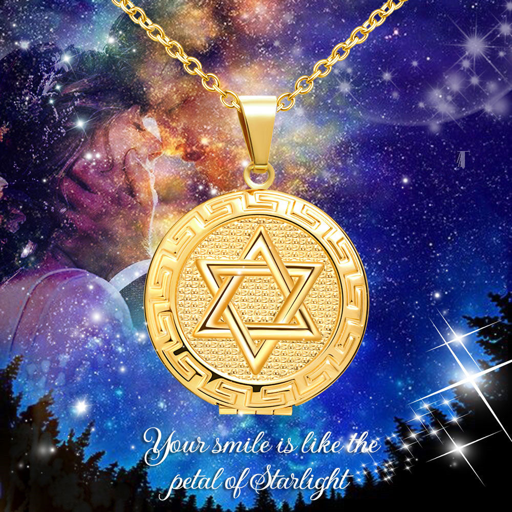 Infinionly Star Photo Locket Necklace