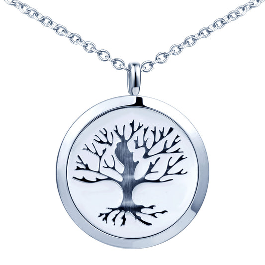 Infinionly Hollow Tree Of Life Circle Photo Locket Necklace