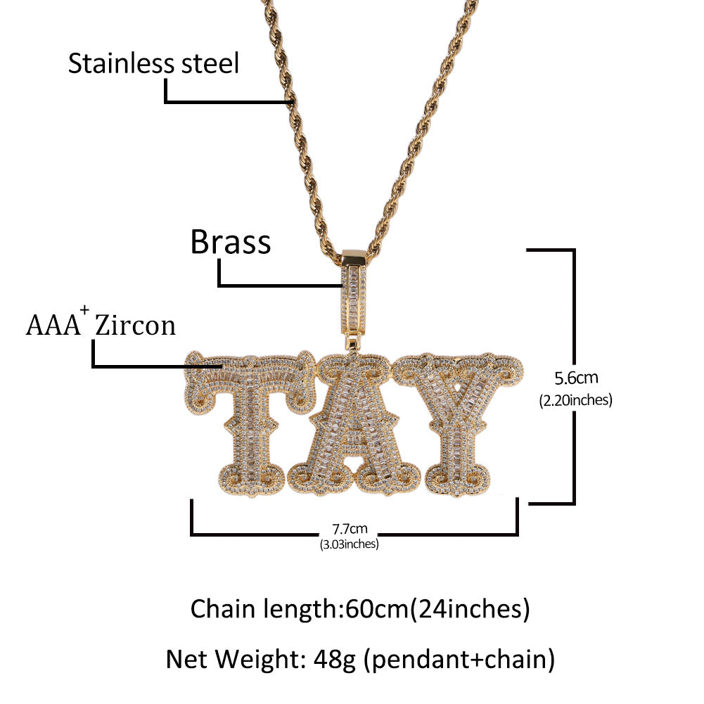 Infinionly Barbed Rock Candy Alphabet DIY Name Necklace