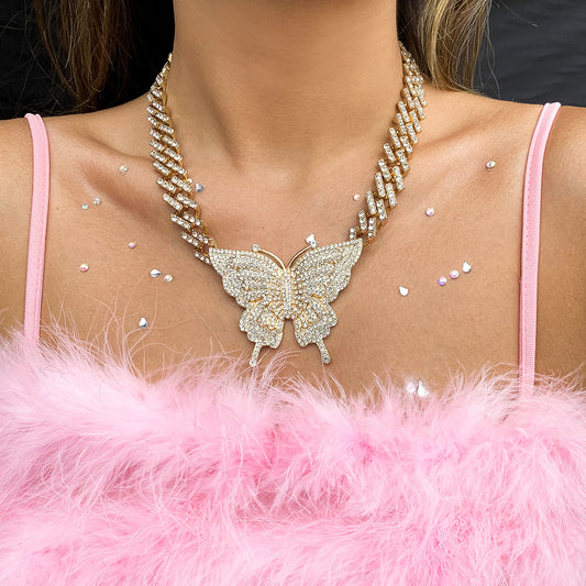 Vintage Big Butterfly Necklace