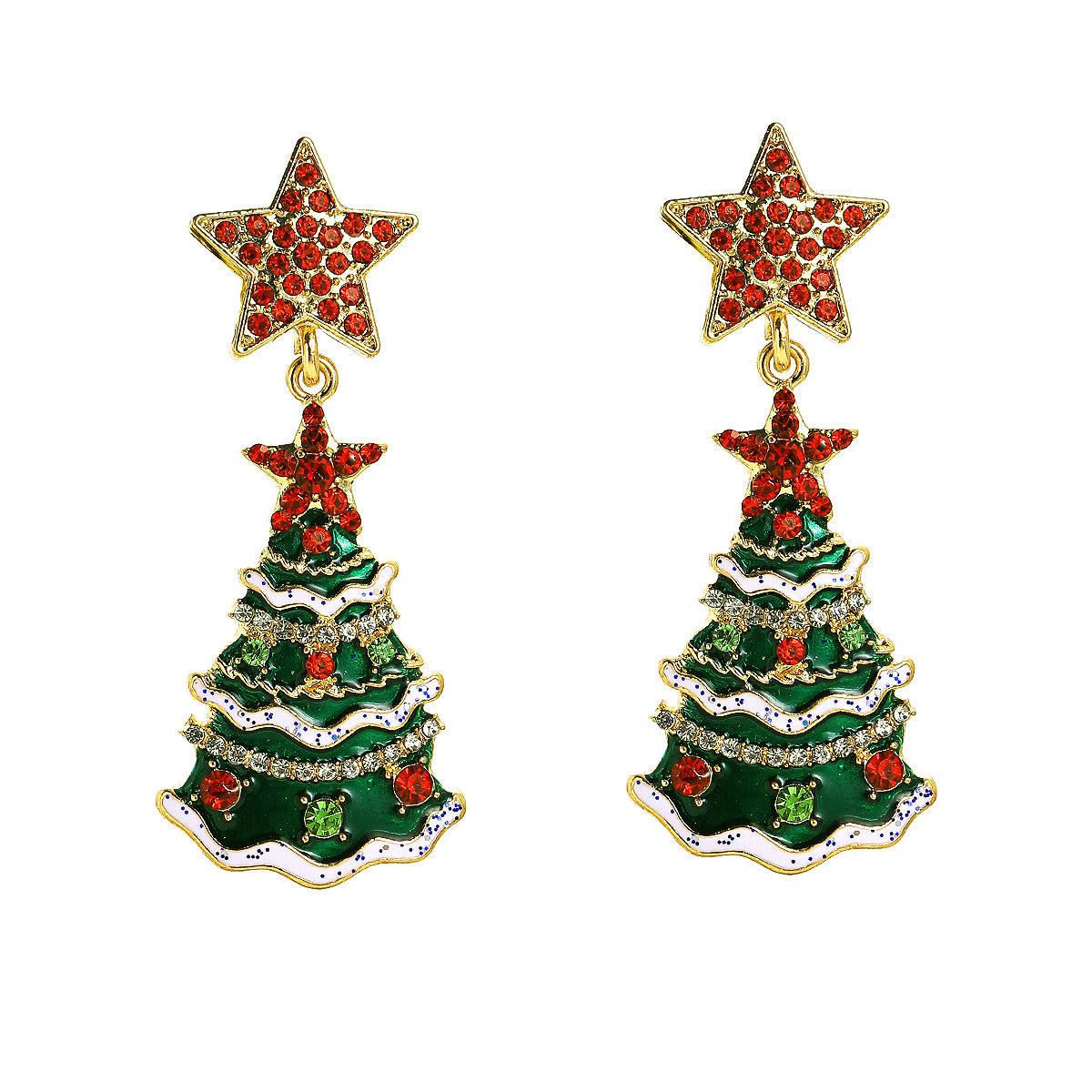 Infinionly Christmas Star Diamond Earrings