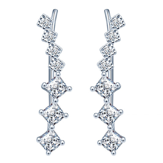 Classic CZ Climber Earrings